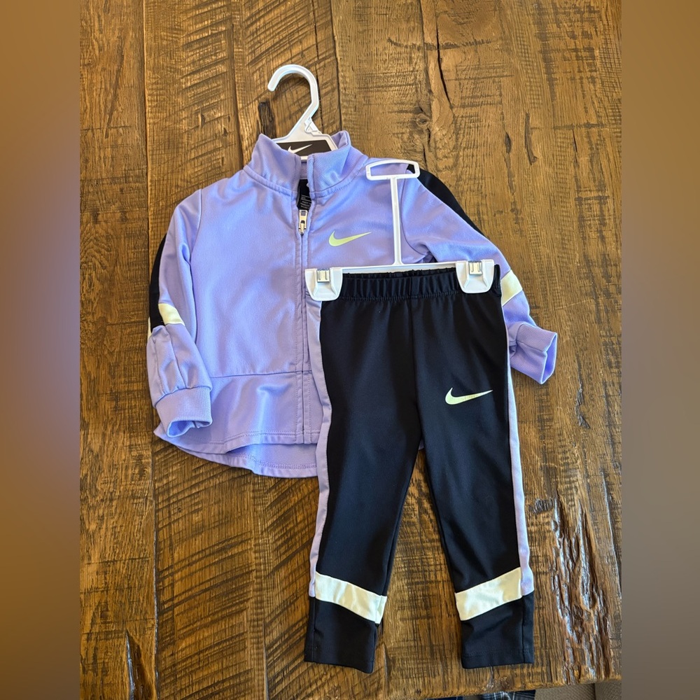 Nike Purple and Black Tracksuit